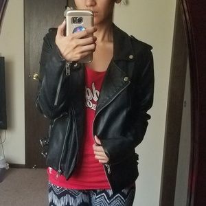 SOLD!! Forever 21 Faux Black Leather Jacket